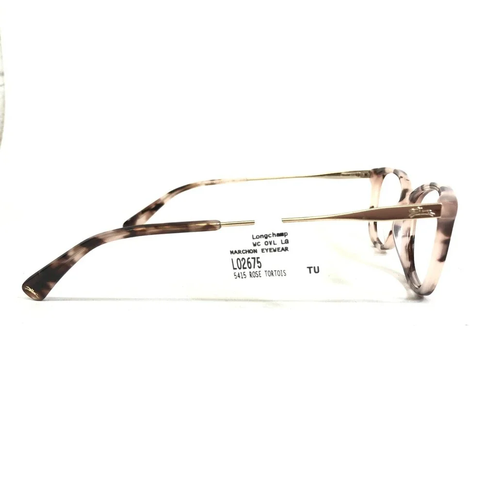 Longchamp Eyeglasses Frames LO2675 517 Pink Tortoise Gold Cat Eye 54-15-140